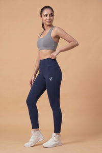 Zelocity Quick Dry Gym Leggings - Naval Academy — thumbnail 1